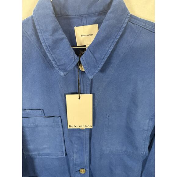 Reformation Callum Denim Chore Jacket Woman’s Size XS - Picture 6 of 12